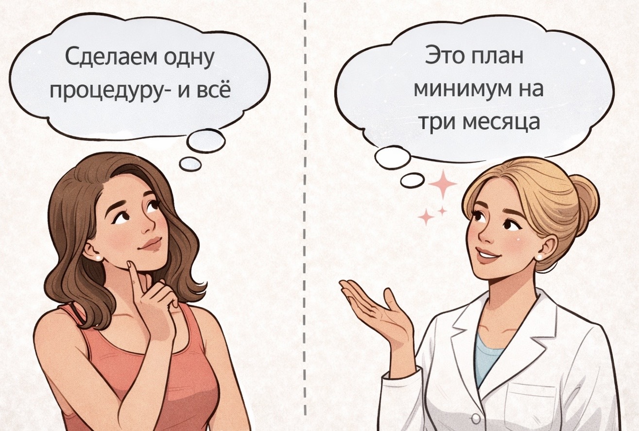 Что думает клиент vs что думает врач-эстетист
